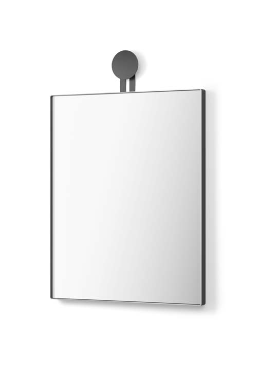 Zack Miroir mural noir mat 40x50 cm profondeur 2.5 cm
