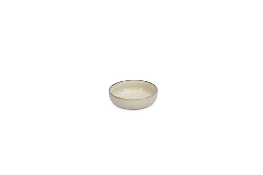 Kom Salt & Pepper Meridian aardewerk beige Ø13x4cm