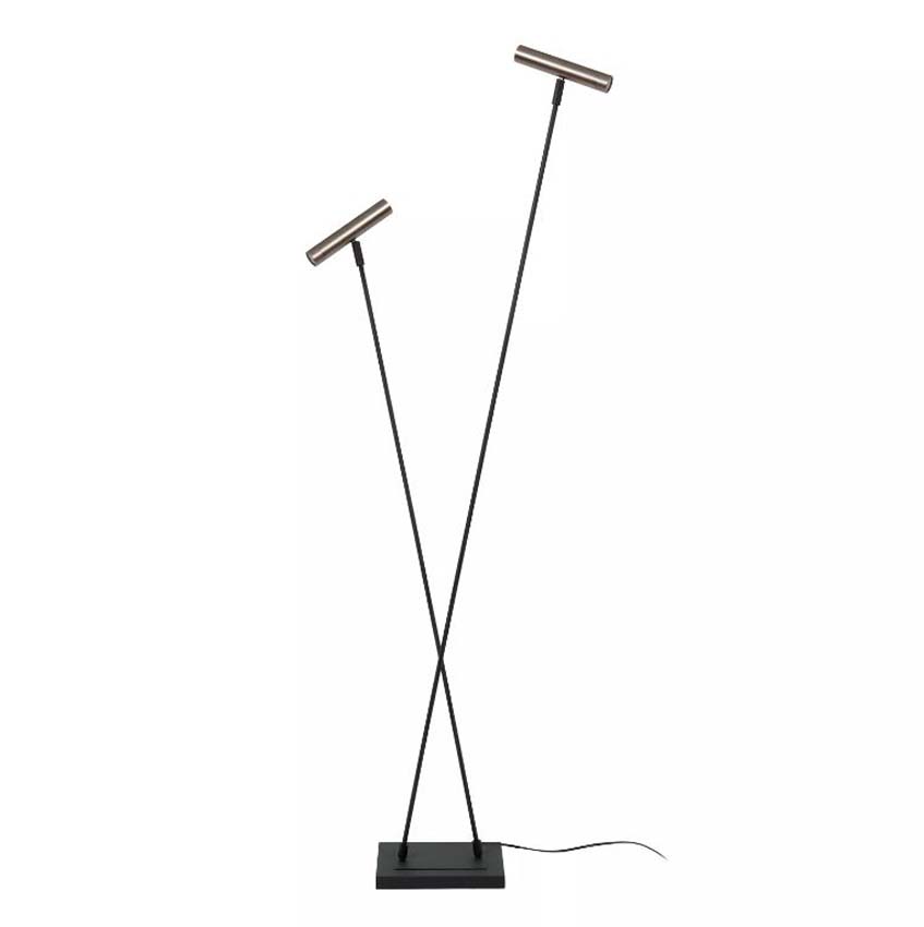 Lucide Vibes Duarte - Lampadaire - 2xG9 - Fer gris