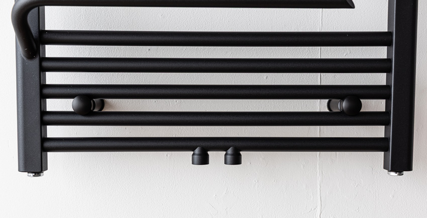 Handdoekradiator Dale 180x60cm enkel zwart 946W