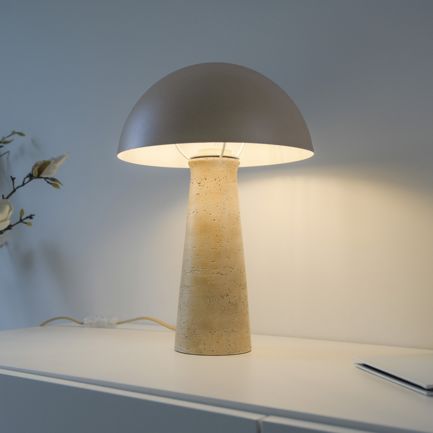 Lampe de table - sable - Ø25cm - 1xE27 - 15W max. - ampoule non inclus