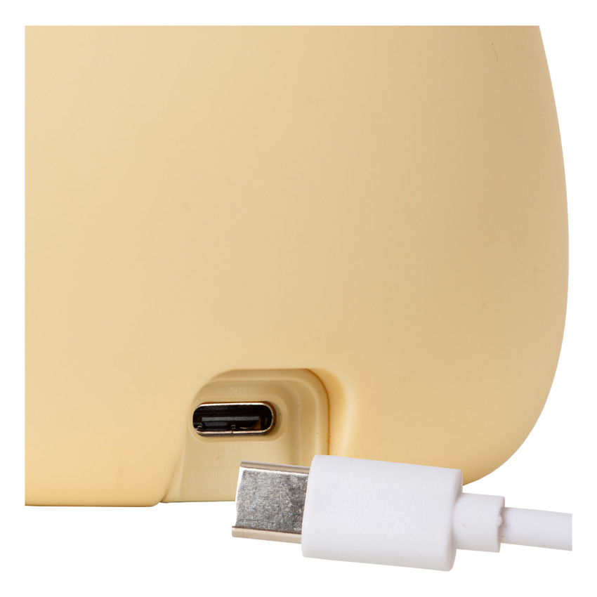 Lampe de nuit rechargeable pour chambre d'enfant - Batterie rechargeable/piles - LED à 3 niveaux dimmable - 1x0,5W,2100K - Beige