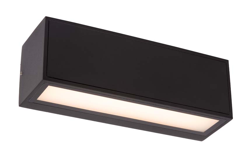 Wandlamp Solar Vita - zwart - LED dimbaar - 1x2W - 2850K/3150K - IP54 - Dag/nacht sensor