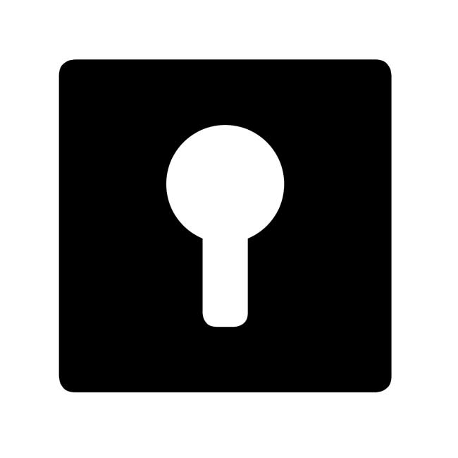 Poignée de porte Lano noir Rosace cylindre set = 2 pièces