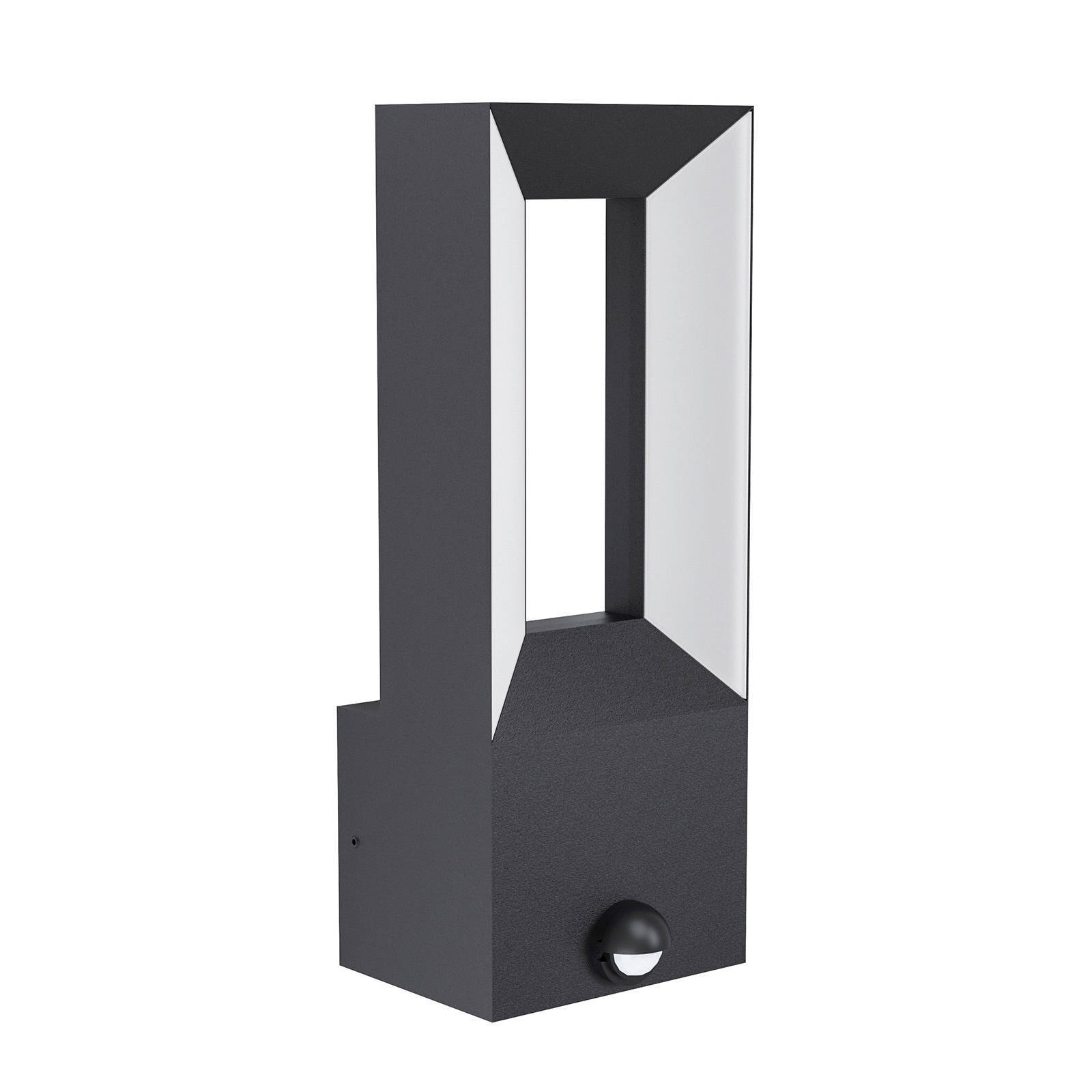 Wandlamp LED met sensor - Buitenverlichting - 12W - Zwart/Wit