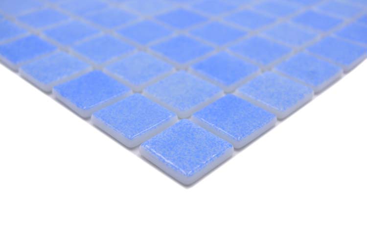 Mosaïque Eco Celeste bleu brillant 31,6x31,6cm