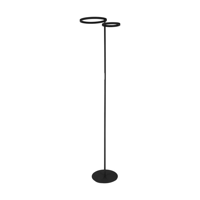 Lampadaire - Noir - H180cm - Dimmable - LED - 1x28W - 2700-6500K