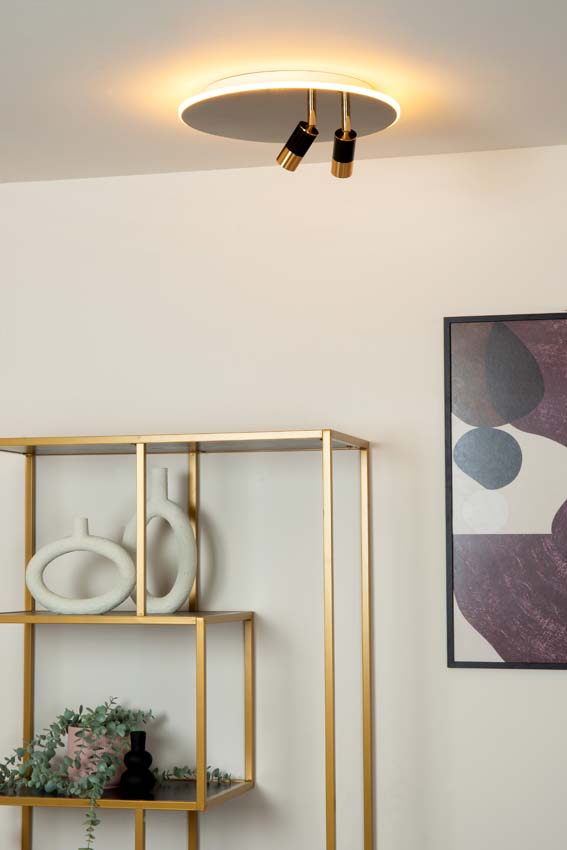 Plafondlamp - zwart chroom - Ø40cm - dimbaar - LED 2x5W - 2700K