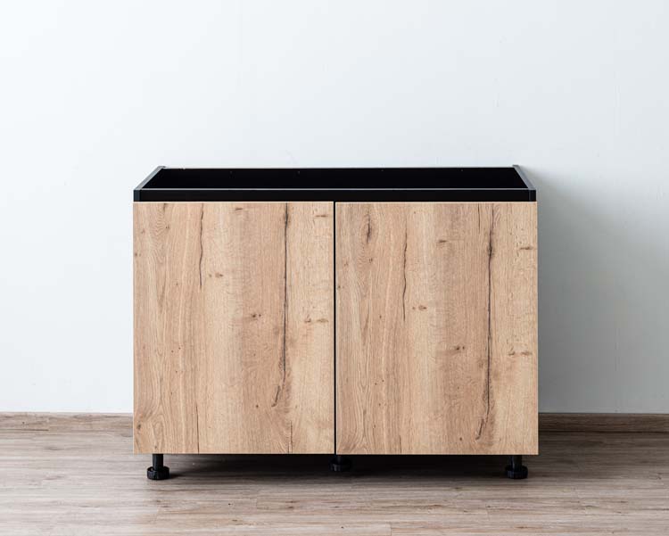 Armoire de cuisine Plenti meuble bas noir/aspect bois 120x78cm