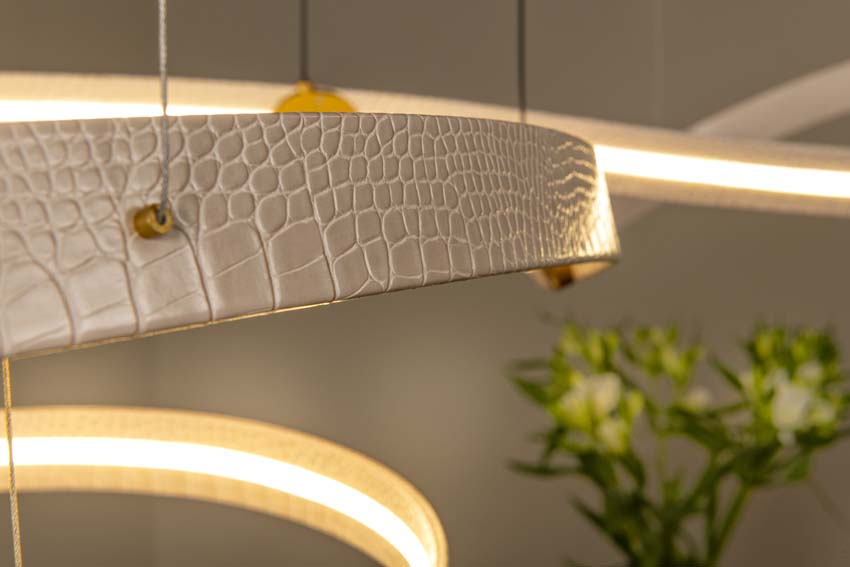 Lucide Premium Slalom - Suspension - LED dimmable - CCT - 1x80W 2200K/4000K - Beige
