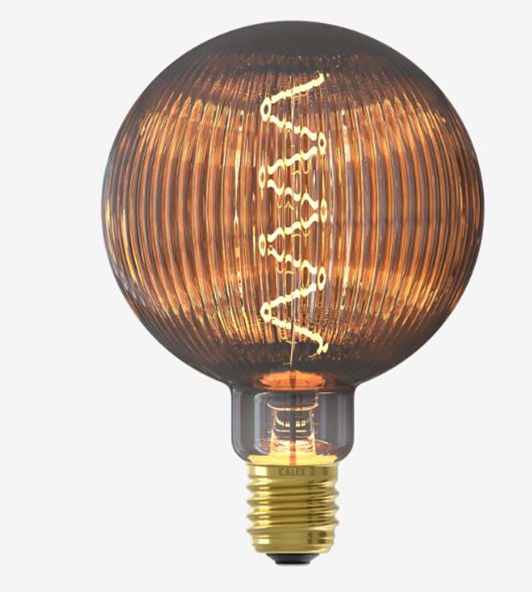 Ampoule LED boule - E27 - Fumée - Ø12,5cm - Dimmable - 1x4 W - 40lm - 1800K - 1 pièce