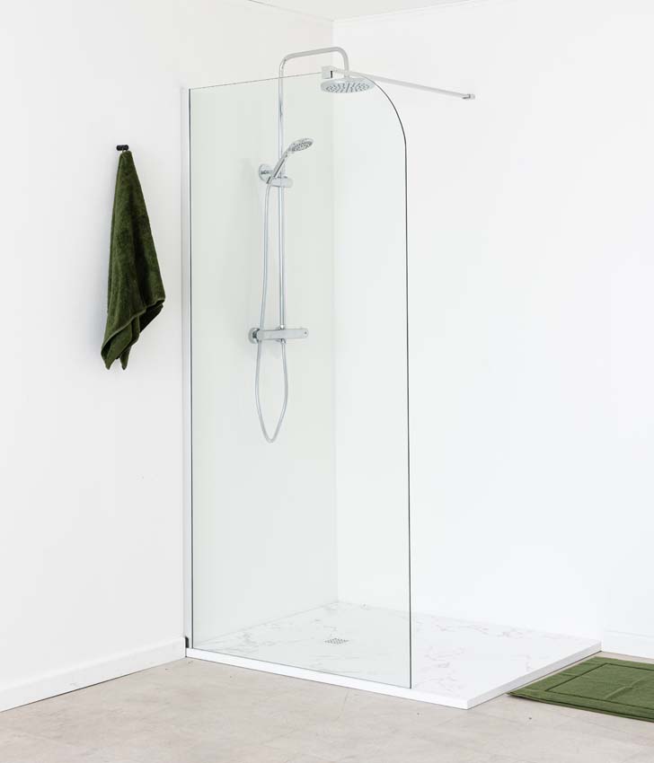 Douchewand Avery afgerond 97x200cm