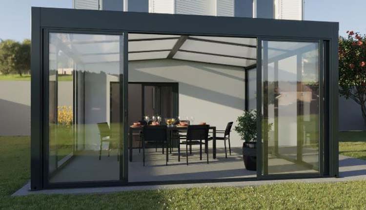 Veranda Versailles alu anthracite 500 x 350 x 240 cm