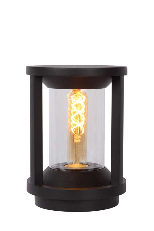 Lucide CADIX - Borne extérieur - Ø16cm - E27 - IP65 - Noir