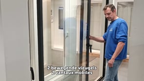 Fenêtre coulissant Belio alu anthra - 2 vantaux / 2 rails sur mesure Fenêtre coulissant Belio alu anthra - 2 vantaux / 2 rails sur mesure