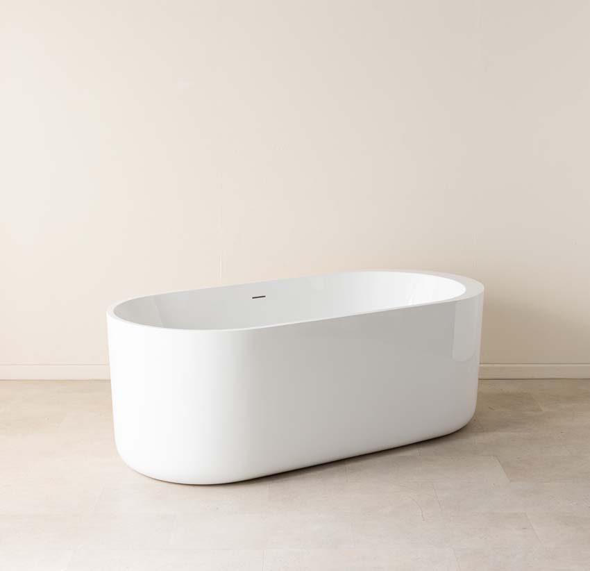 Baignoire îlot Brad blanc brillant 170x80cm