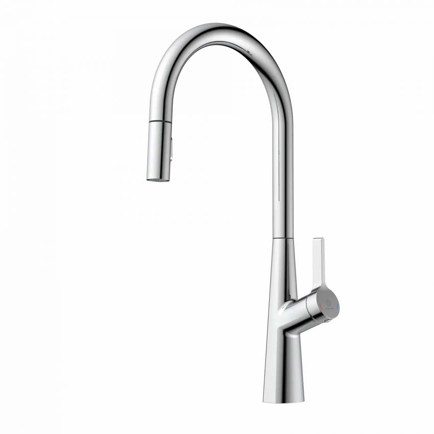 Robinet de cuisine Wasserwerk WK 9 Sphere chrome avec bec extractible