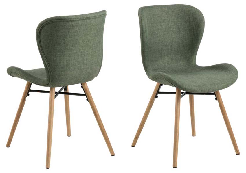 Chaise Belinda verte 47x47x82cm