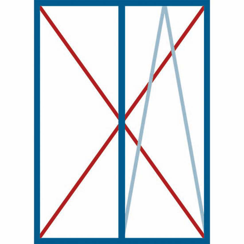 Châssis oscillo+oscillo-battant pvc Deceuninck Elegant noir/blanc D