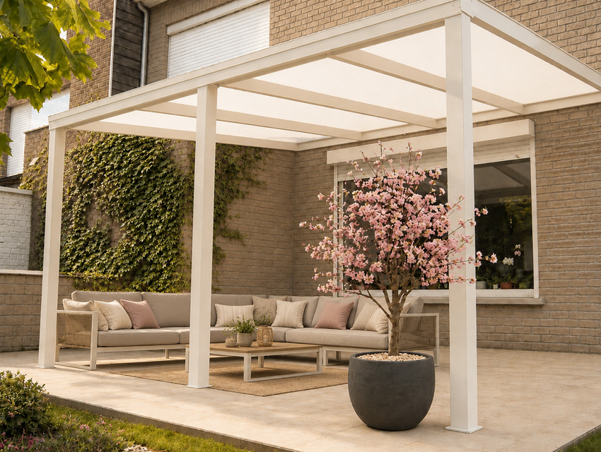 Toiture de terrasse Shadow blanc 5x4m
