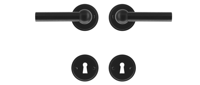 Deurklink pro zwart Grado L+L 11cm