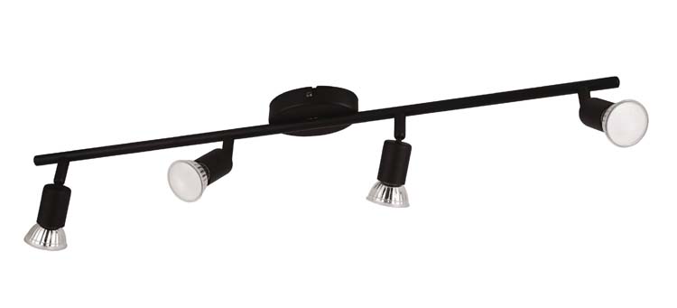 Spot de plafond LED noir 4x3W 960LM LED incl