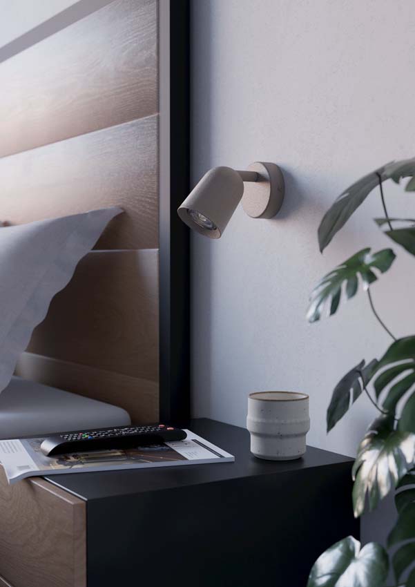 Wandlamp - Zand - Ø8xH11cm - Dimbaar - GU10 - 1x5W