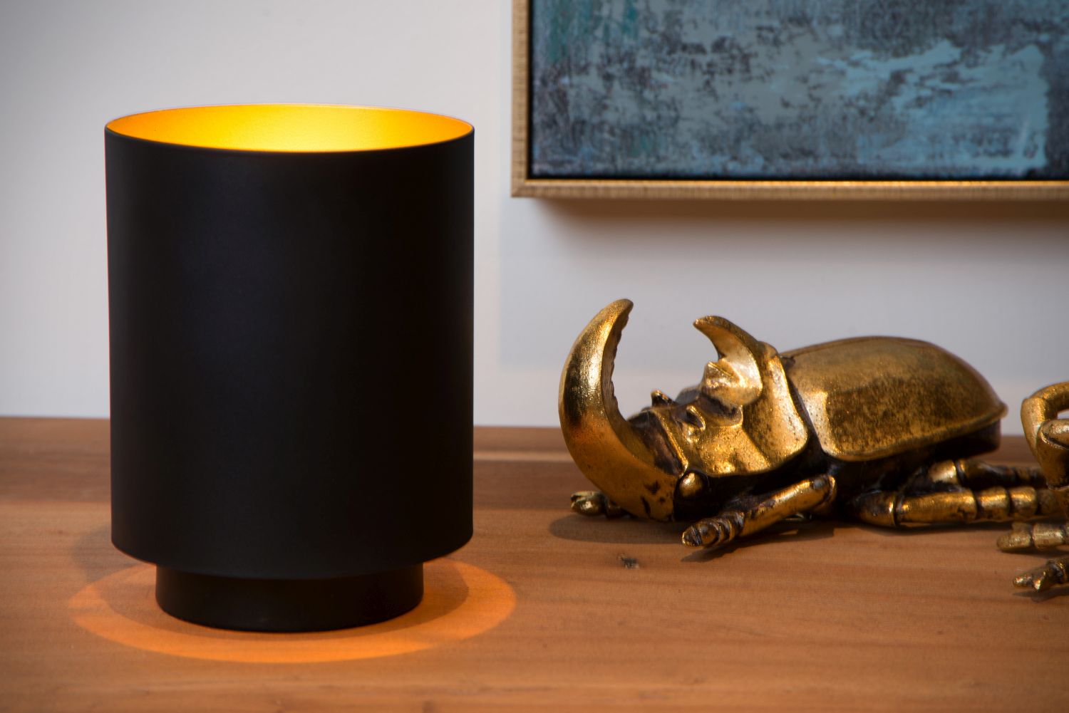 Lucide SUZY - Lampe de table - Ø 12 cm - E14 - Noir