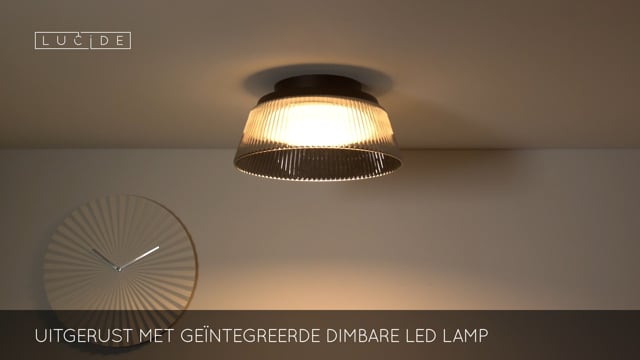 Lucide VIXI - Plafonnier - Ø 35 cm - LED Dim. - 1x17,6W 2900K - Fumé Lucide VIXI - Plafonnier - Ø 35 cm - LED Dim. - 1x17,6W 2900K - Fumé