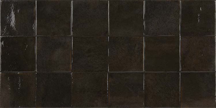 Carrelage mural Cueva carré noir 30 x 60 cm