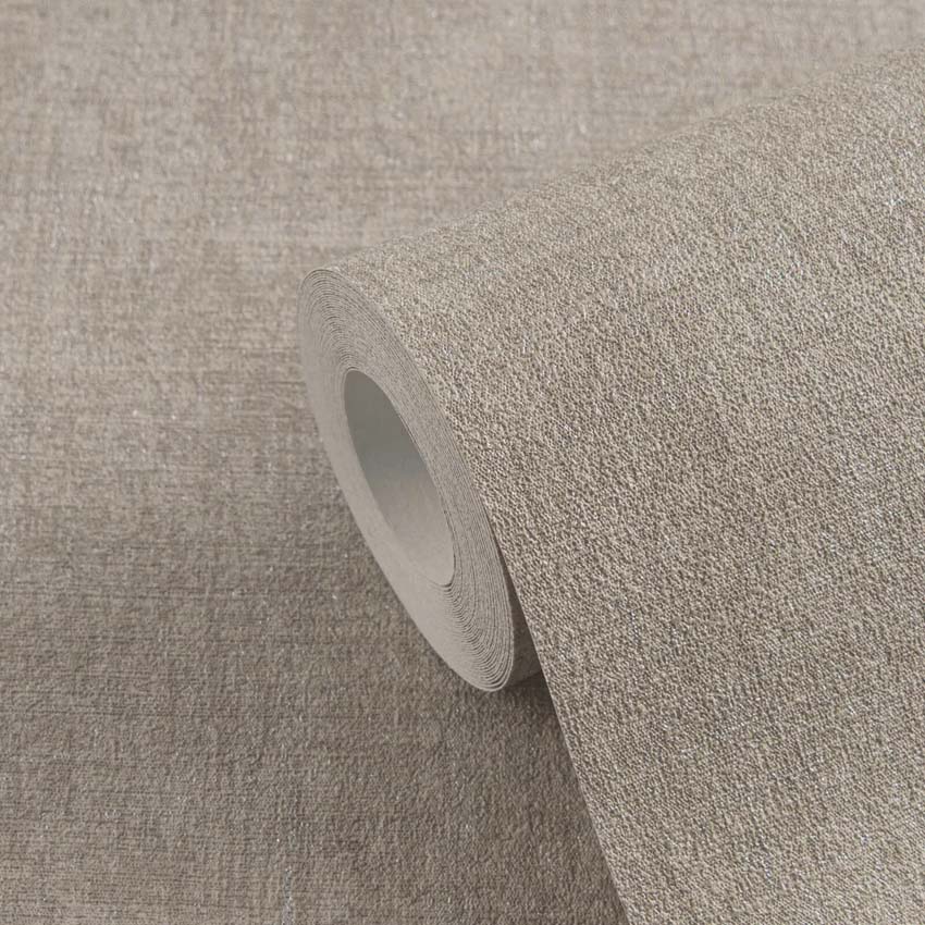 Vinyle sur papier peint intissé uni losanges brun/argent 0,53x10m