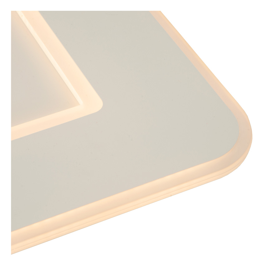 Plafonnier - 39,4x39,4cm - LED à 3 niveaux dimmable - 1x24W 2700K - Blanc
