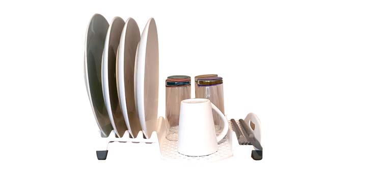 Afdruiprek compact kunststof wit