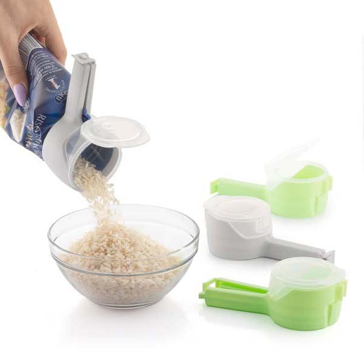 Sluitclips met dispenser voor plastiek zakken 4stuks
