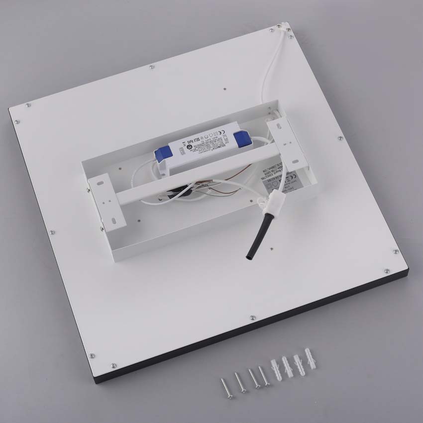 Plafonnier - noir - 45x45cm - dimmable - 32W - 2700-5000K - avec télécommande