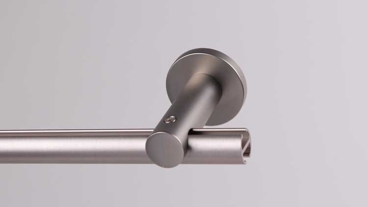 Support mural réglable 70-100mm chrome mat jo20