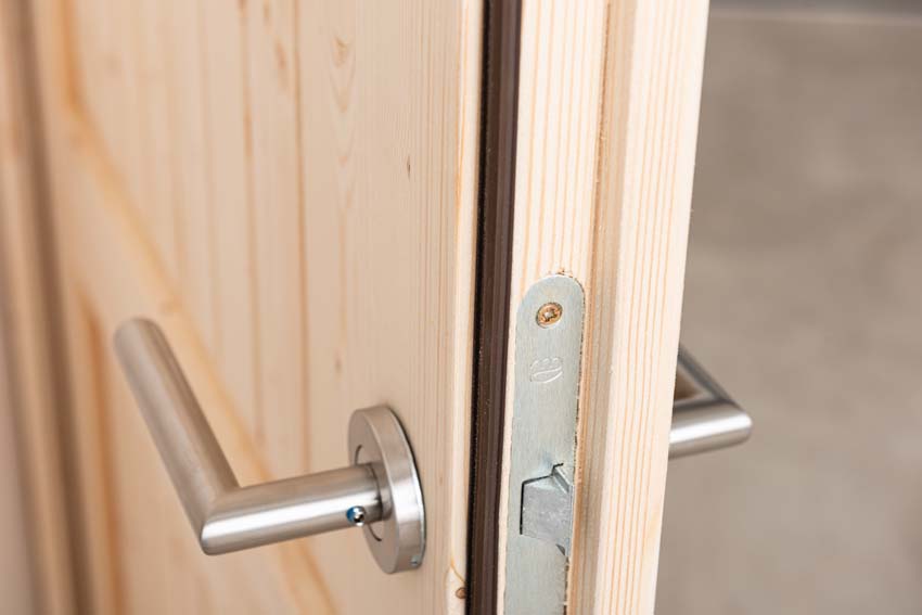 Porte extérieure bois Gargano 980x1980mm poussant à gauche