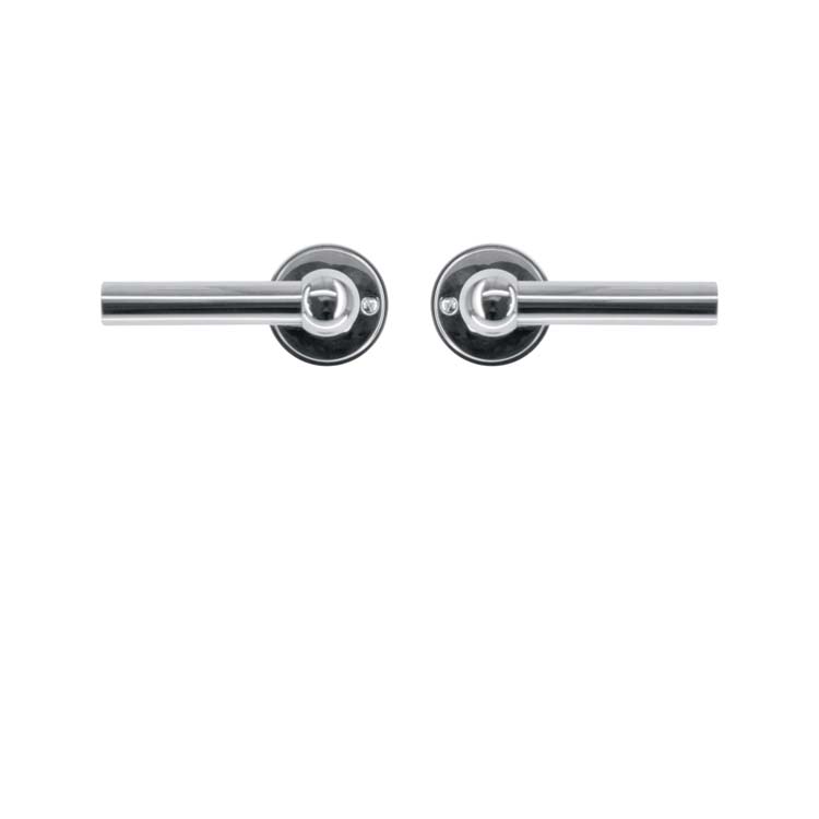 Poignée de porte grado 2x lucera nickelé sans rosace