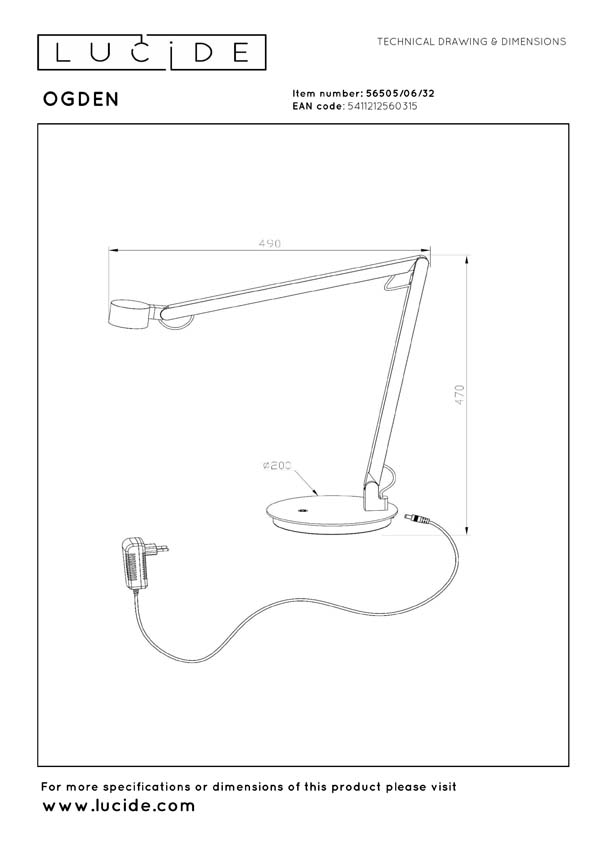 Lucide Premium Montana - Wandlamp - LED - CCT - 1x6,3W 2700K/4000K - Met USB oplaadpunt - Grijs ijzer