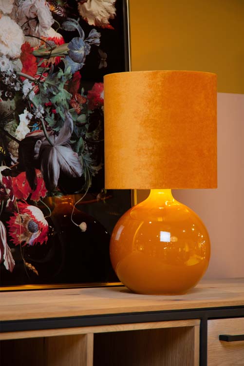 Lucide ESTERAD - Lampe de table - 1xE14 - Jaune Ocre