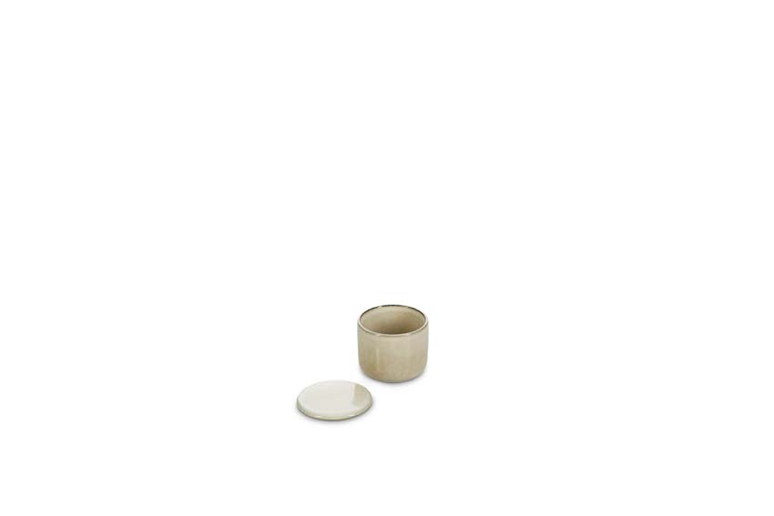 Sucrier Salt & Pepper Meridian en faïence beige 12cl