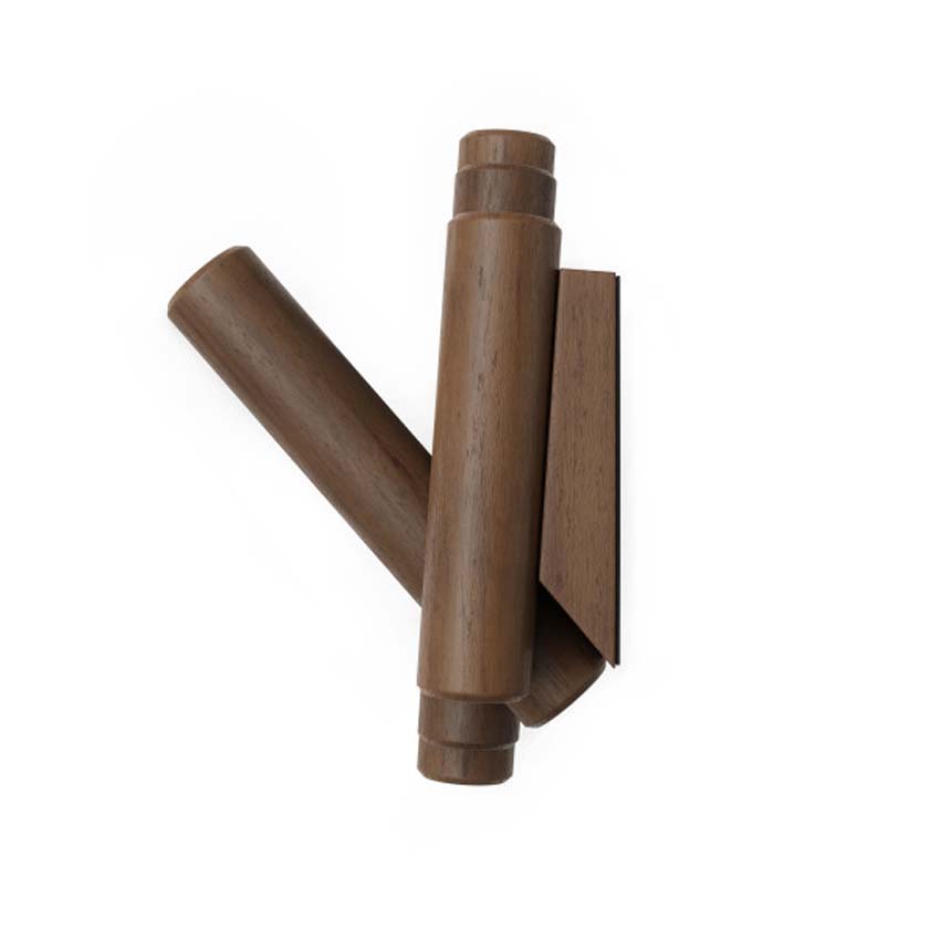 Kapstok Umbra Picket hout/kunststof walnoot 37,5x3x16cm 8 haken