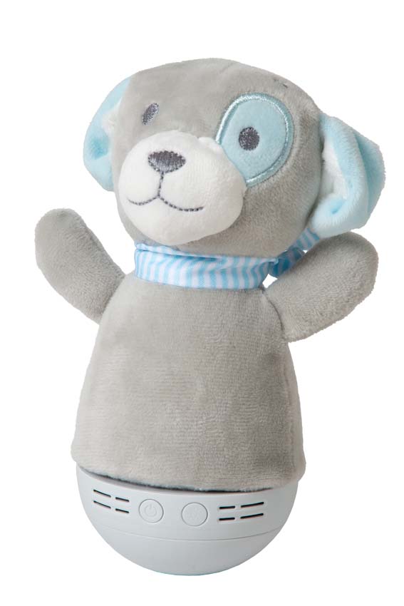 Nachtlamp hond - grijs - LED 1x3W - 2700K - RGB - op batterij