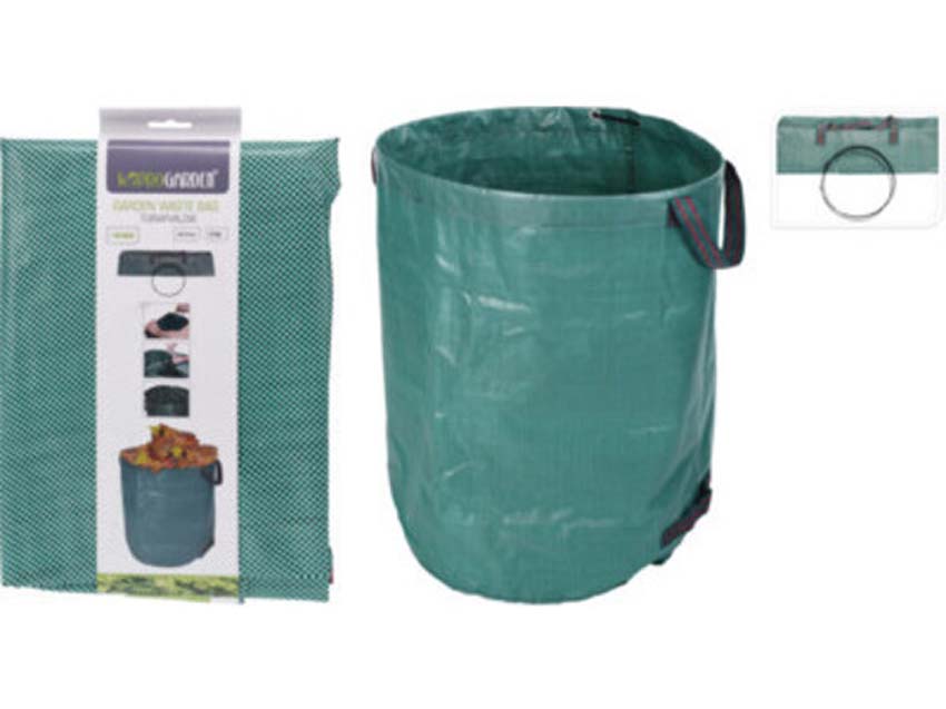 Tuinafvalzak kunststof groen Ø67xH75cm 270L