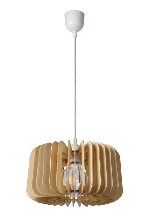 Lucide ETTA - Suspension - Ø 29 cm - E27 - Bois clair