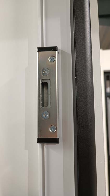 Porte extérieure pvc anti-effraction avec finition alu Varno anthra L980 X H2180 mm D