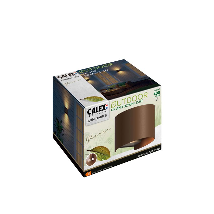Wandlamp - Roest - 13,5x10x11,5cm - LED geïntegreerd - 1x7W - 3000K