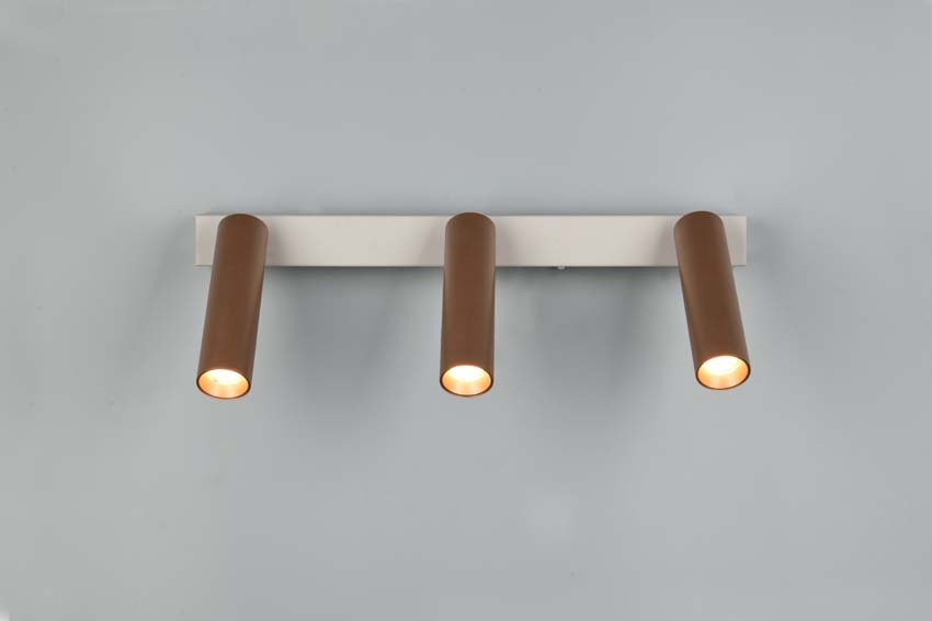 Spot en saillie - Brun café - 44x17,5x4cm - Dimmable - LED - 3x5,5W - 2300-4000K