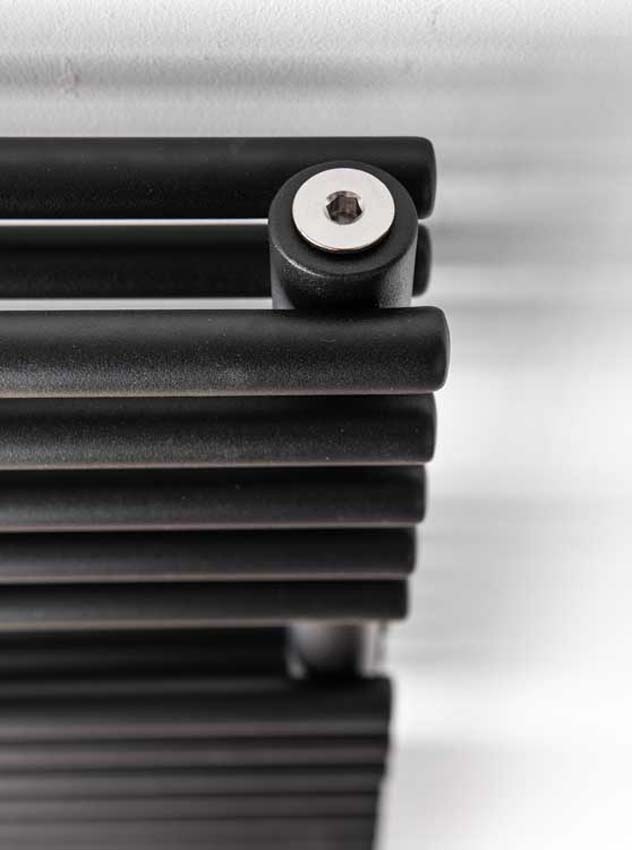 Handdoekradiator Doby 180x50cm dubbel zwart 1484W