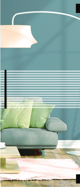 Complete glazen binnendeur Sanded in the middle 83x201cm zwarte ronde trekker + scharnieren